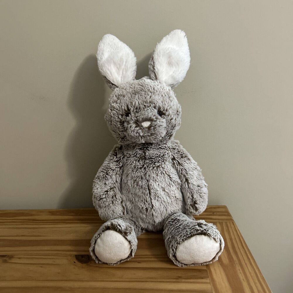 Pottery Barn Kids Taupe Bunny Rabbit Plush Easter Brown PBK Frosted 21"